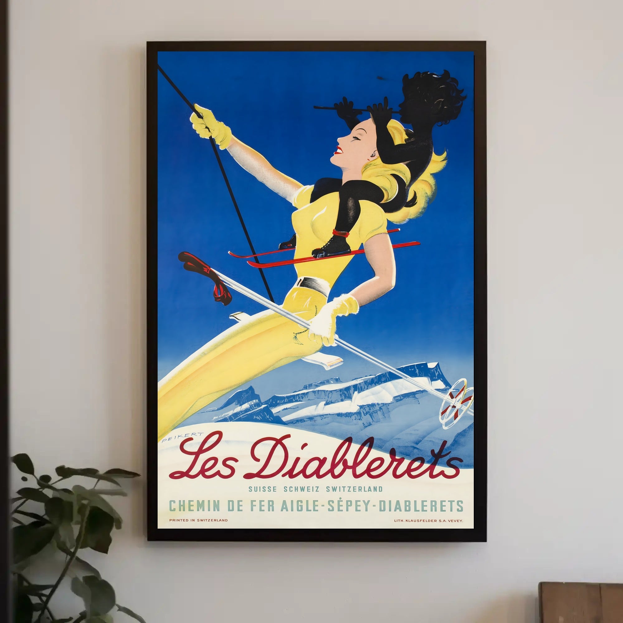 Les Diablerets Ski Resort Poster PosterGoat
