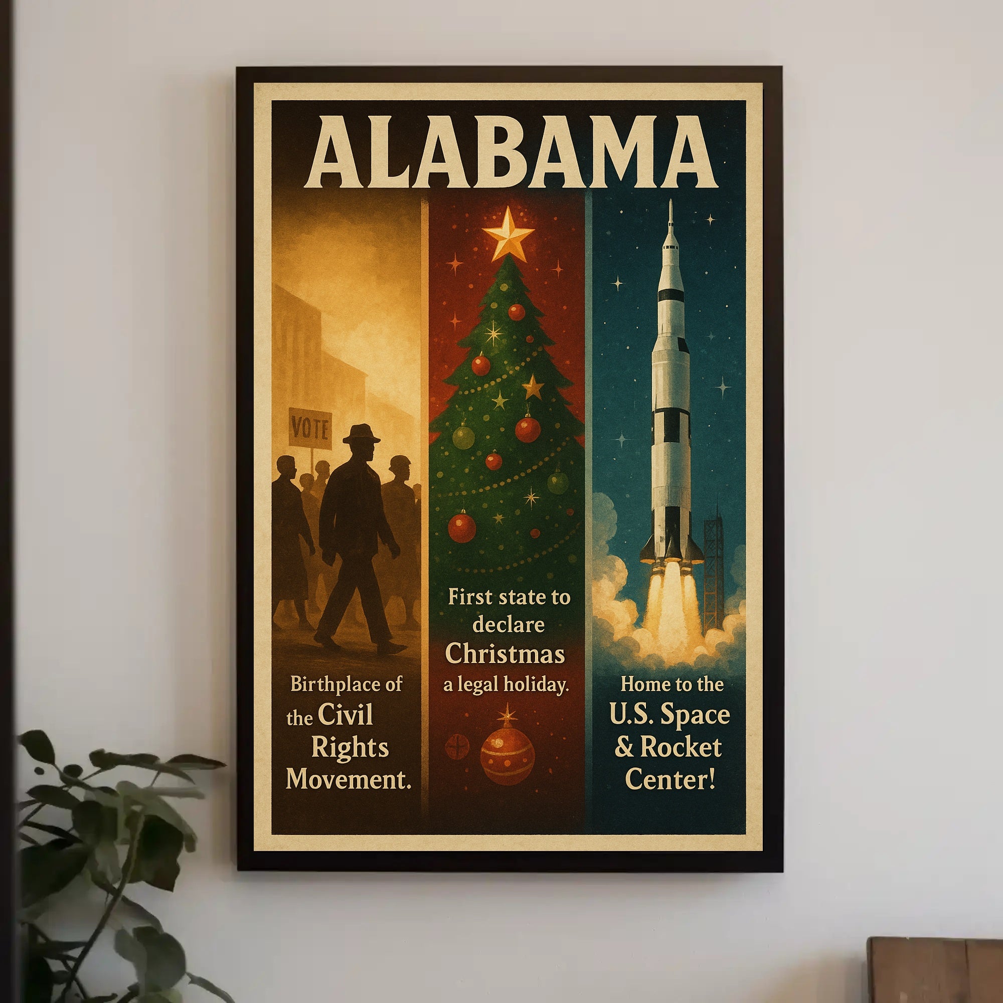 Alabama A State Of Historical Poster