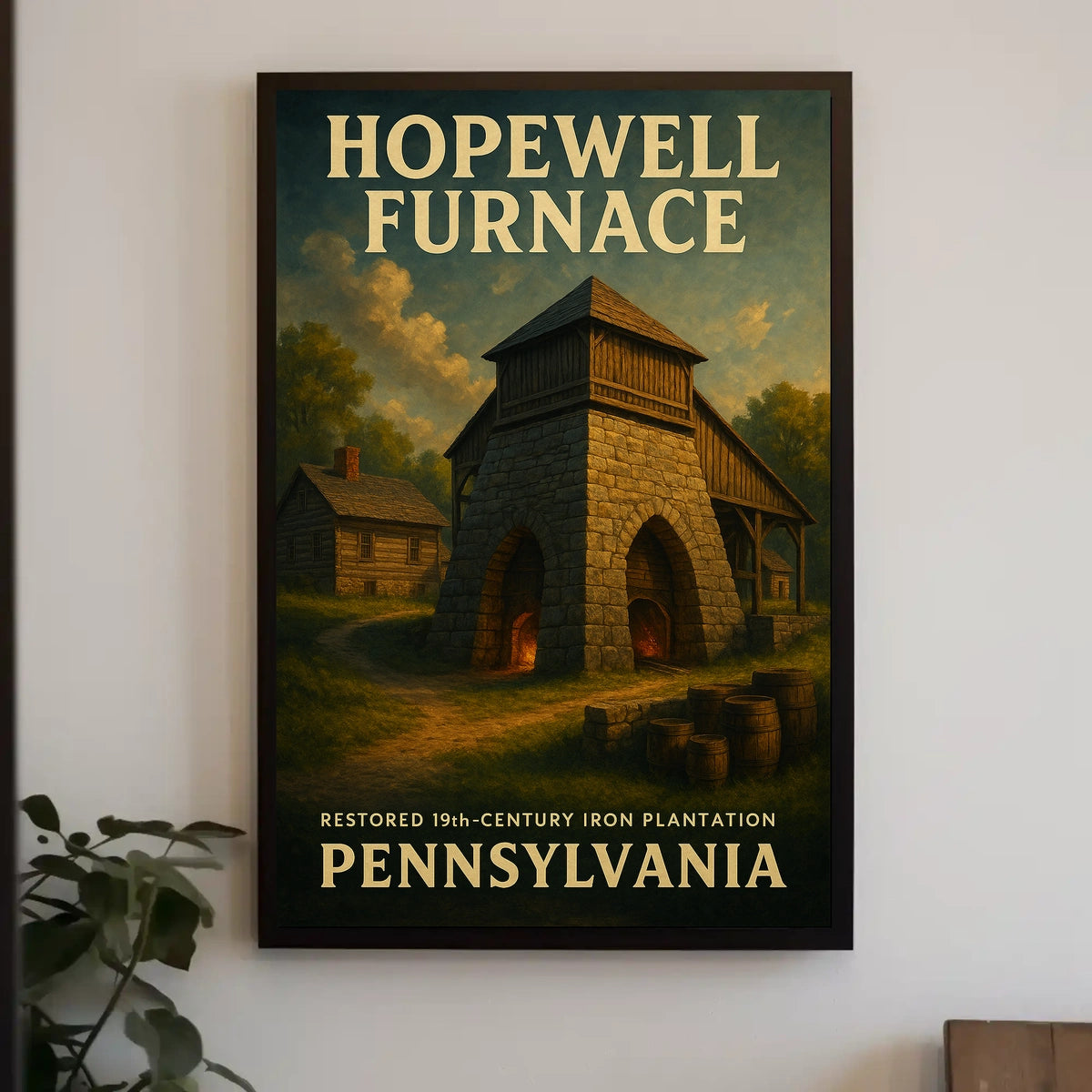 Hopewell Furnace Restored 19Th-Century Poster