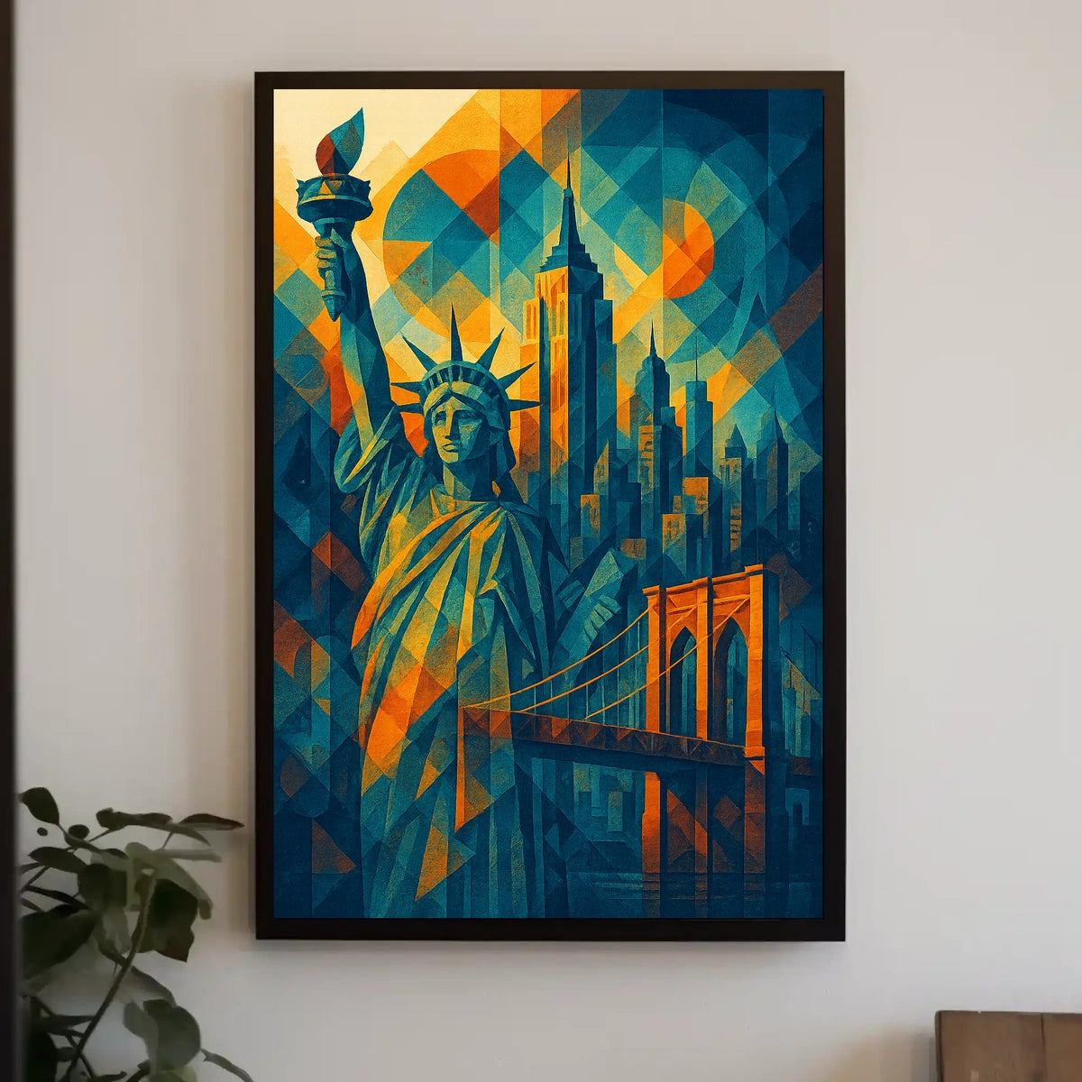 New York City Architecture Poster Abstract Wall Art