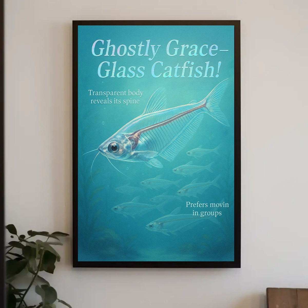 Ghostly Grace Glass Catfish Poster