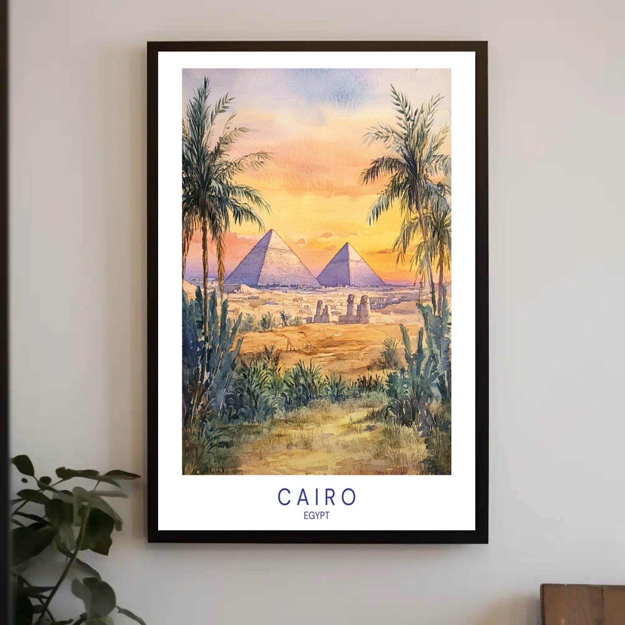 Sunset Over the Pyramids Poster PosterGoat