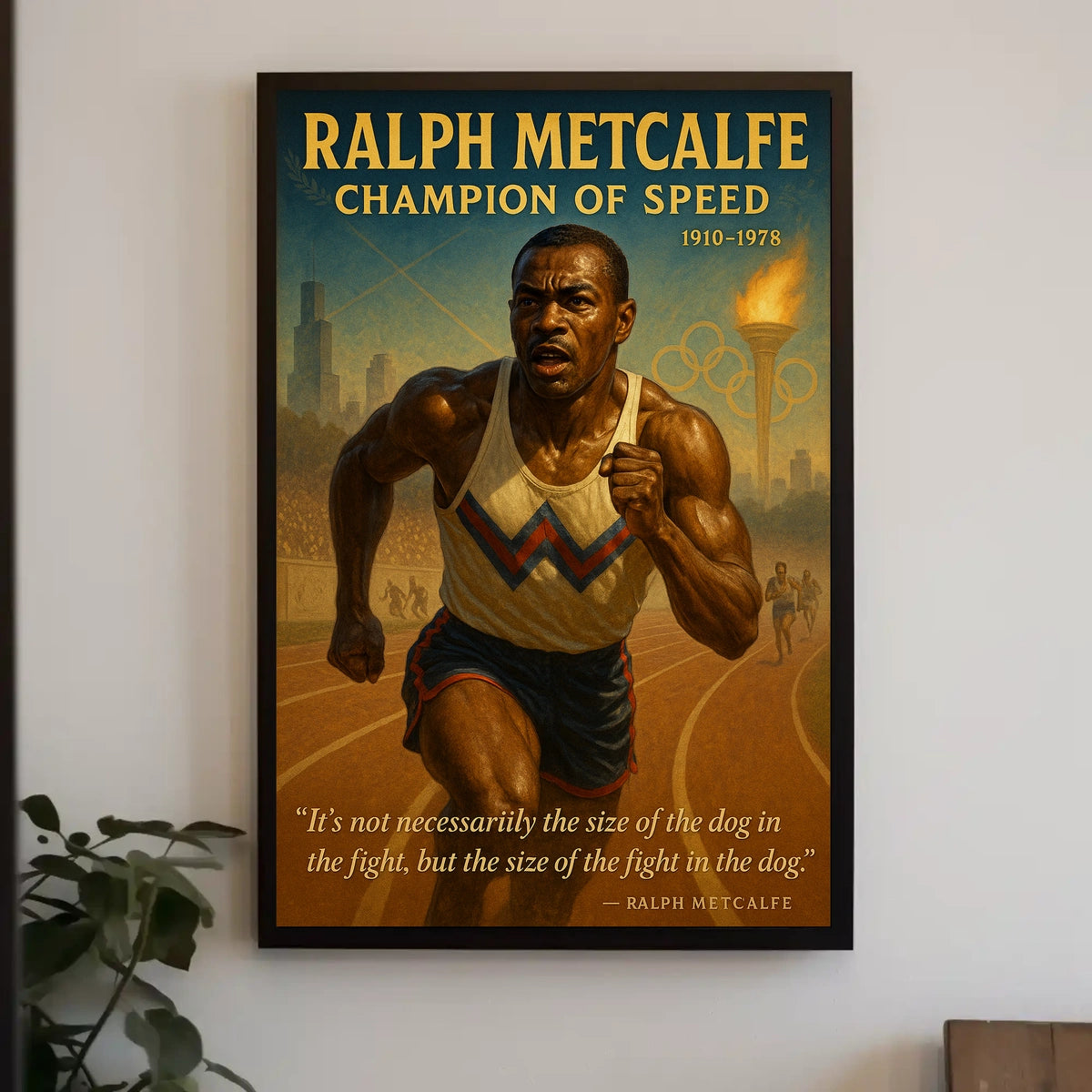 Ralph Metcalfe Champion Of Speed Poster