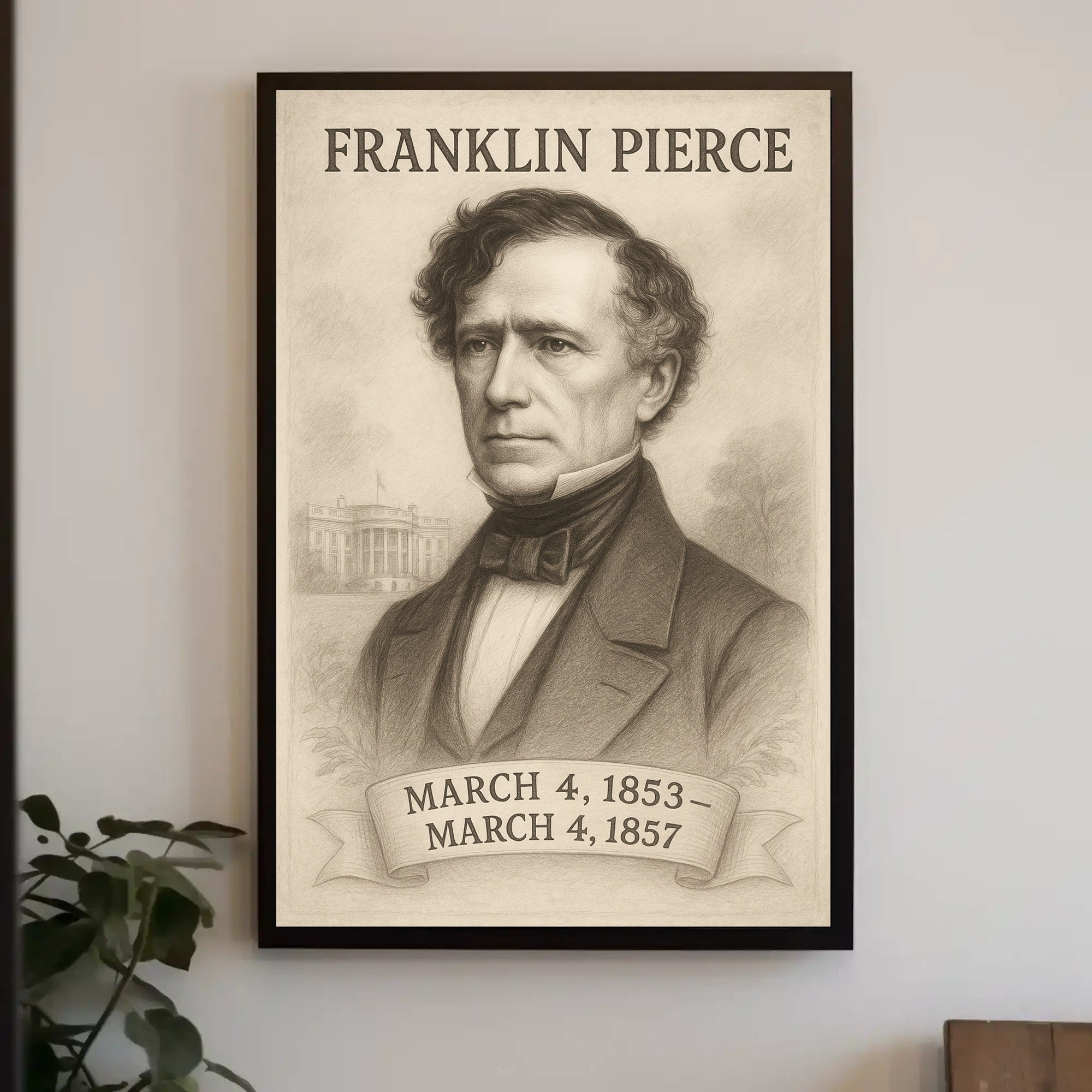 Franklin Pierce Poster Art Print for Home Decor and Vintage Aesthetic PosterGoat