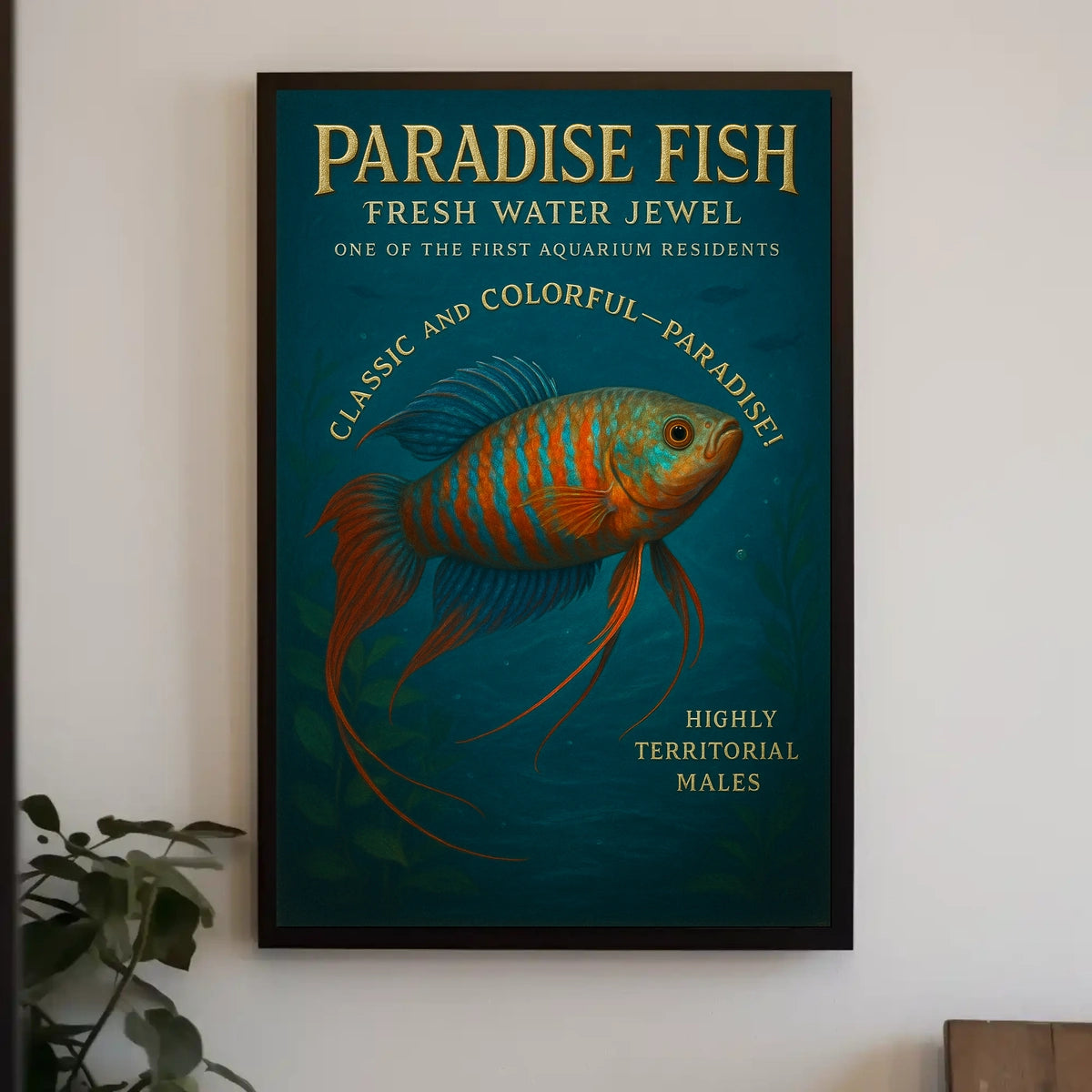 Paradise Fish Fresh Water Jewel Poster
