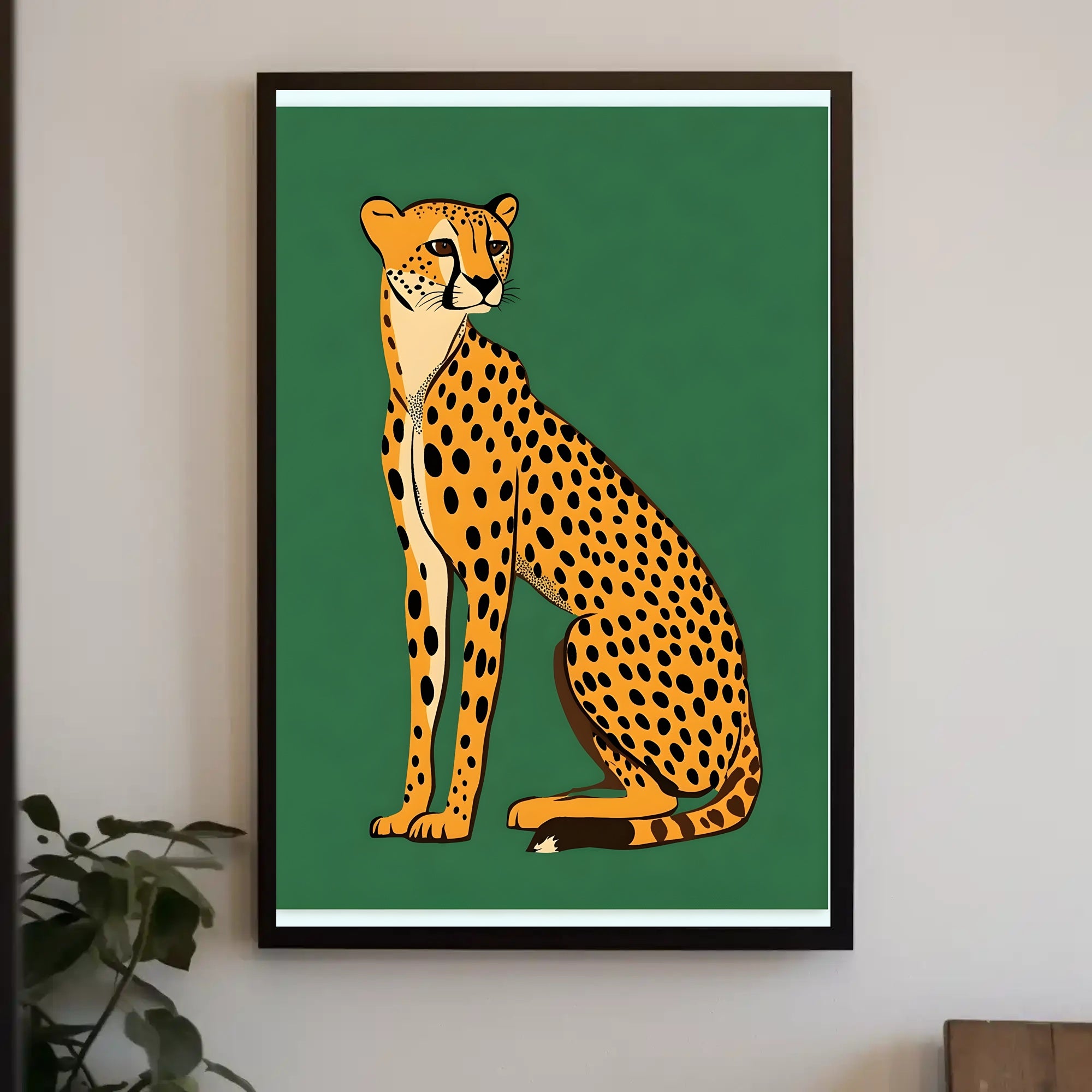 Cheetah Majestic Illustration Poster Wall Art