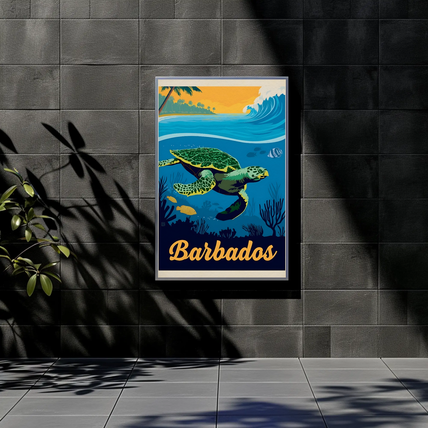 Barbados Vintage Travel Poster