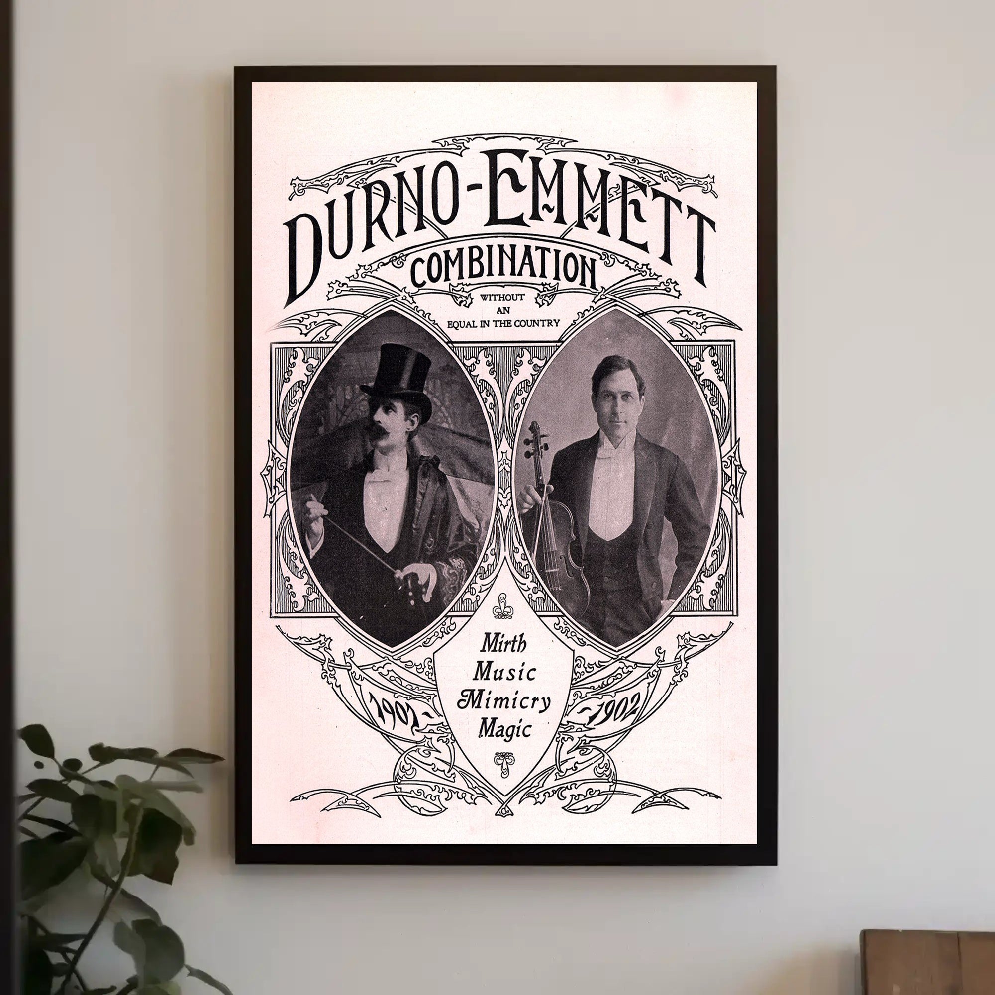 Durno-Emmett Combination Vintage Variety Show Historical Poster