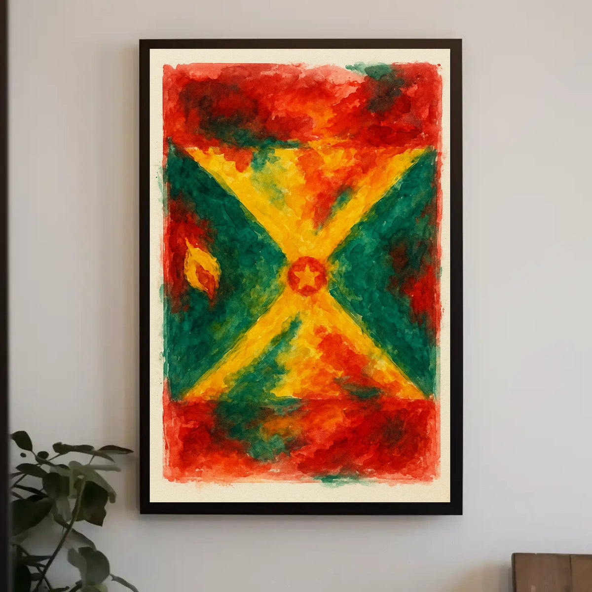 Vibrant Abstract Flag Poster