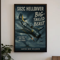 Curtiss SB2C Helldiver Military WWII Poster