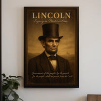 Abraham Lincoln Legacy in Photorealism Poster PosterGoat