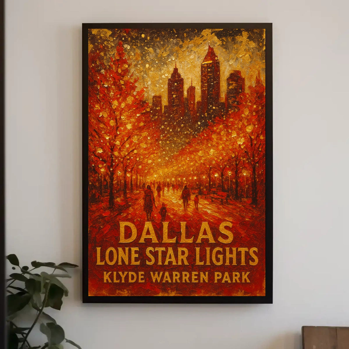 Dallas Lone Star Lights Poster