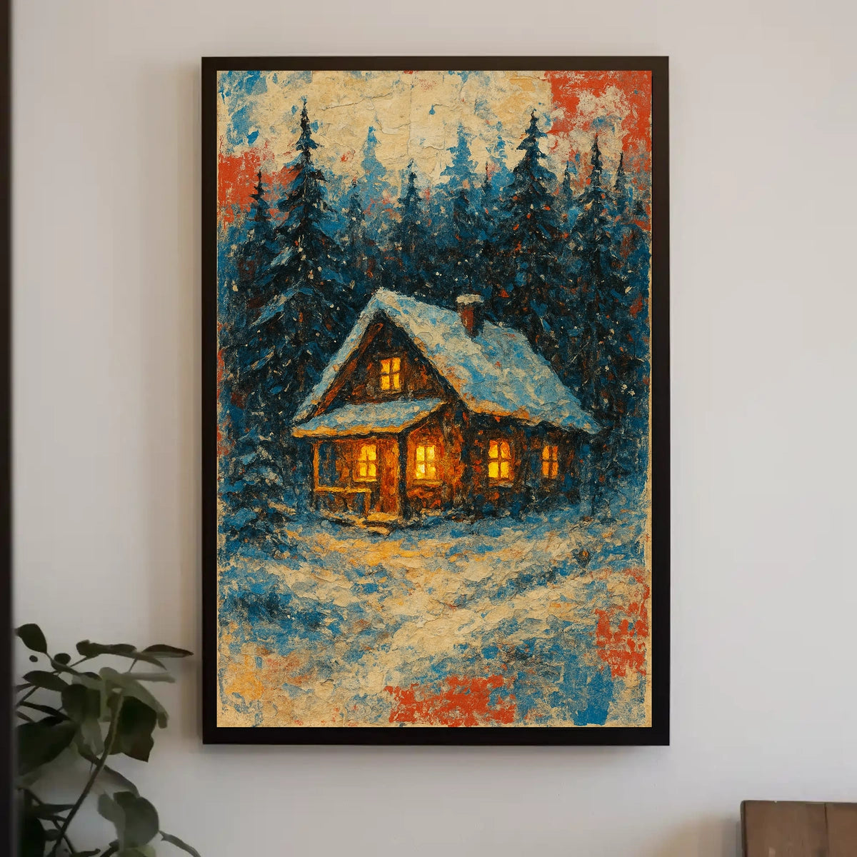 Cozy Winter Cabin Poster