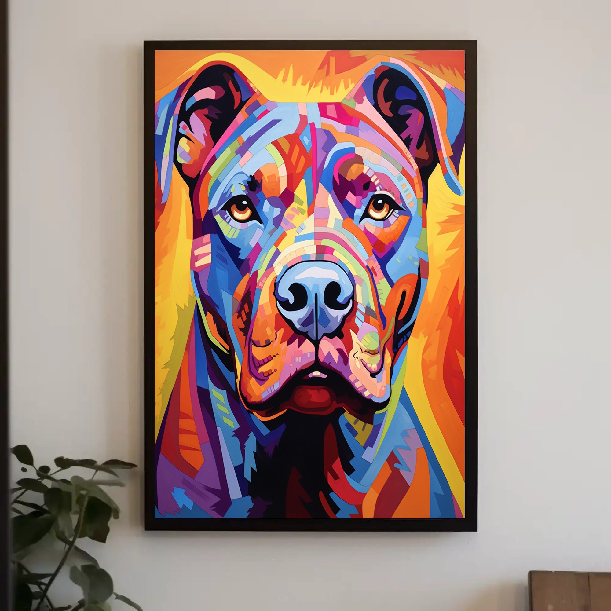 Vibrant Canine Portrait Poster