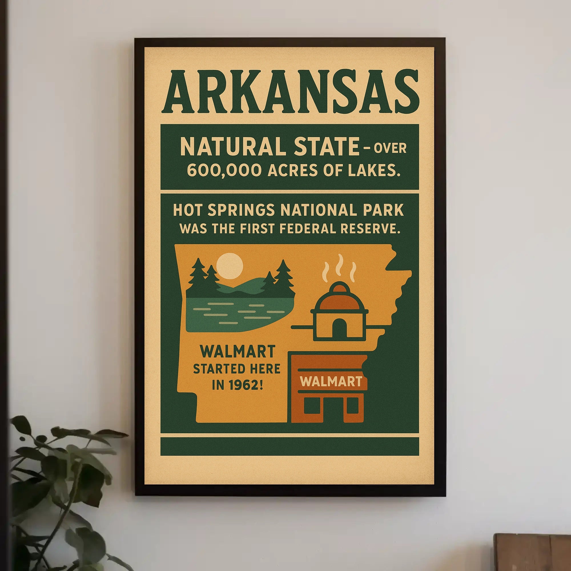 Discover Arkansas The Natural State Poster
