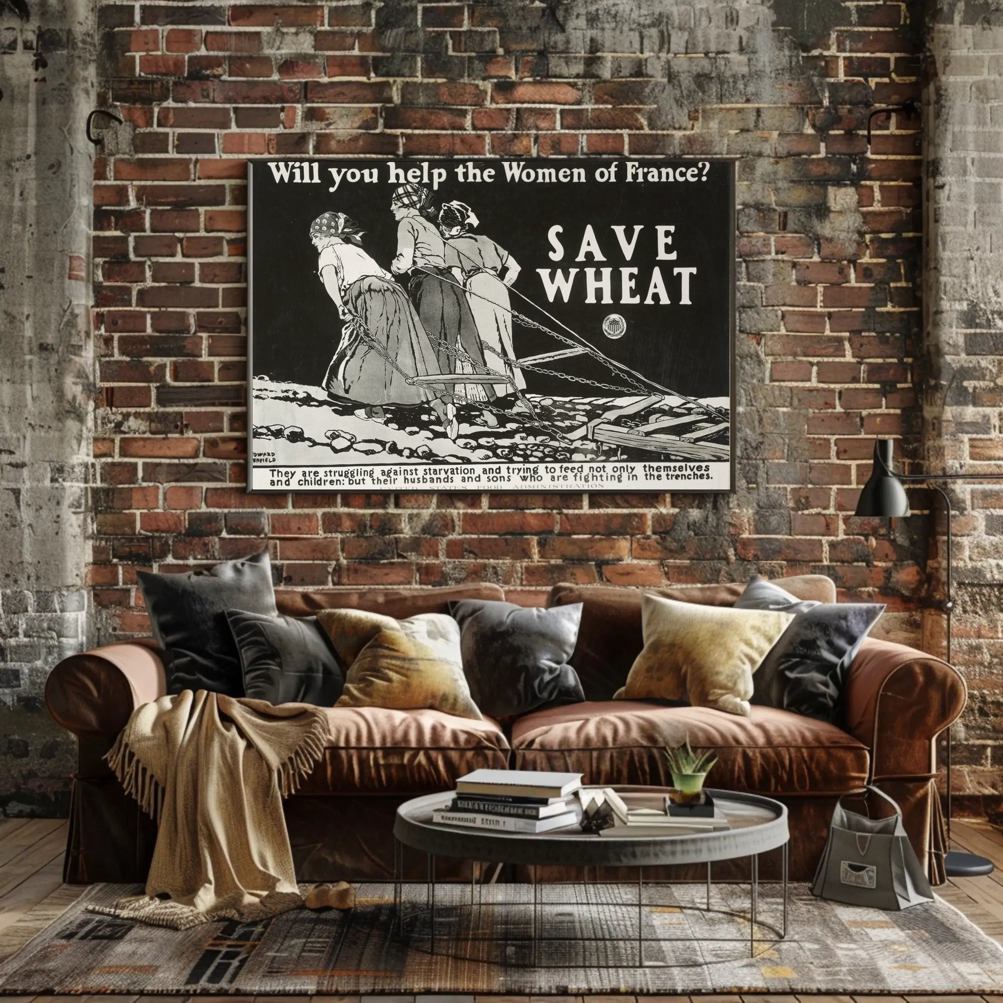 Women of France Vintage Patriotic Propaganda Poster PosterGoat