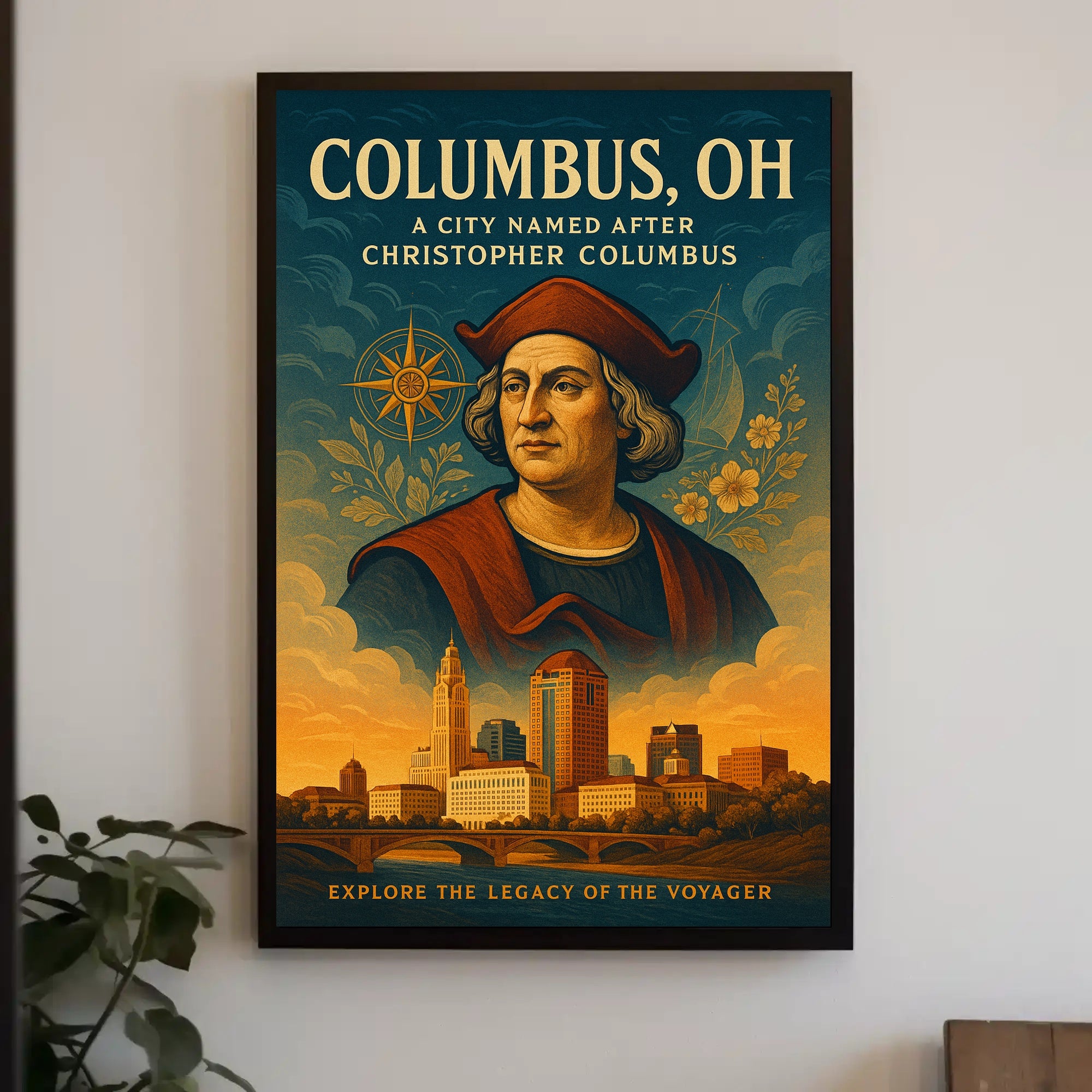 Columbus OH Tribute Poster Wall Art Print PosterGoat