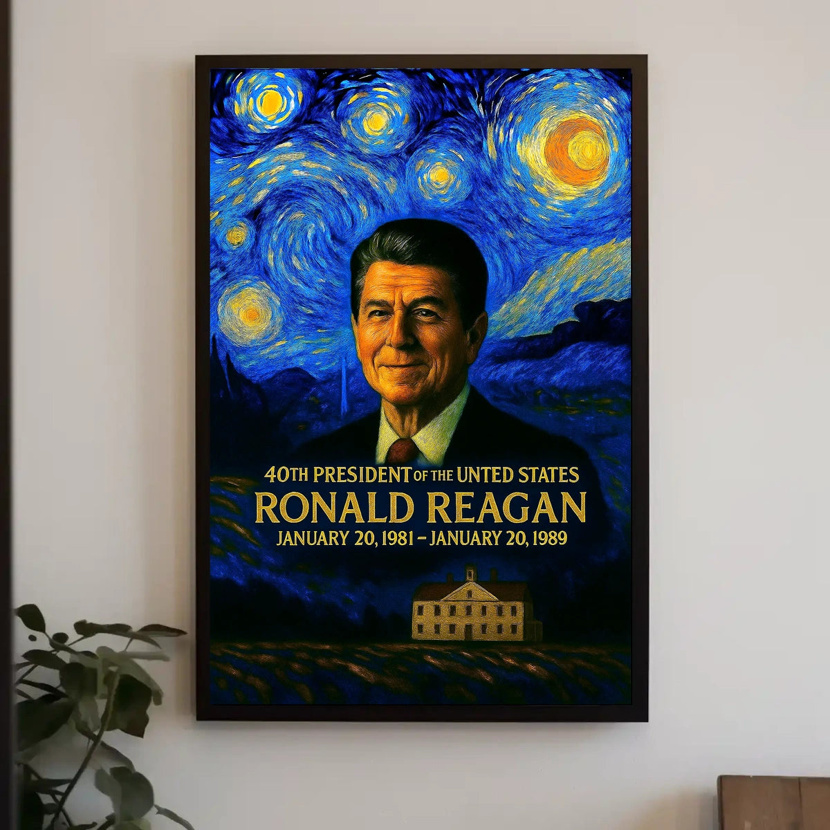 Ronald Reagan 40th President of the United States Presidential Masterpiece Series Poster