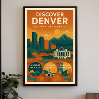 Discover Denver The Heart of Colorado Poster PosterGoat