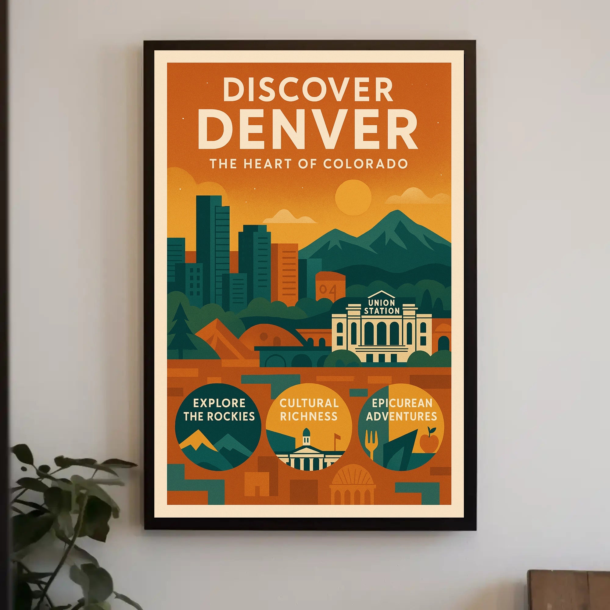 Discover Denver The Heart of Colorado Poster PosterGoat
