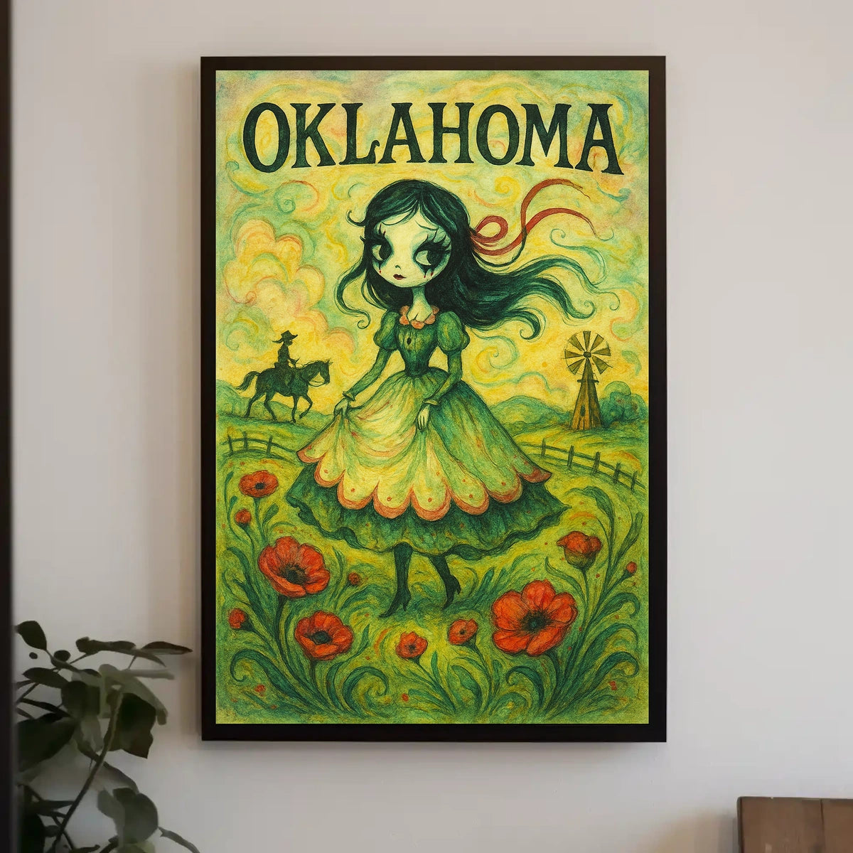 Oklahoma Enchantment Vintage Collectors Poster