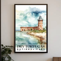 Dry Tortugas Watercolor Wall Art Poster