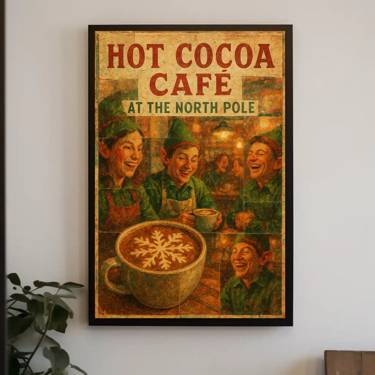 Hot Cocoa Cafรฉ At The North Pole Poster