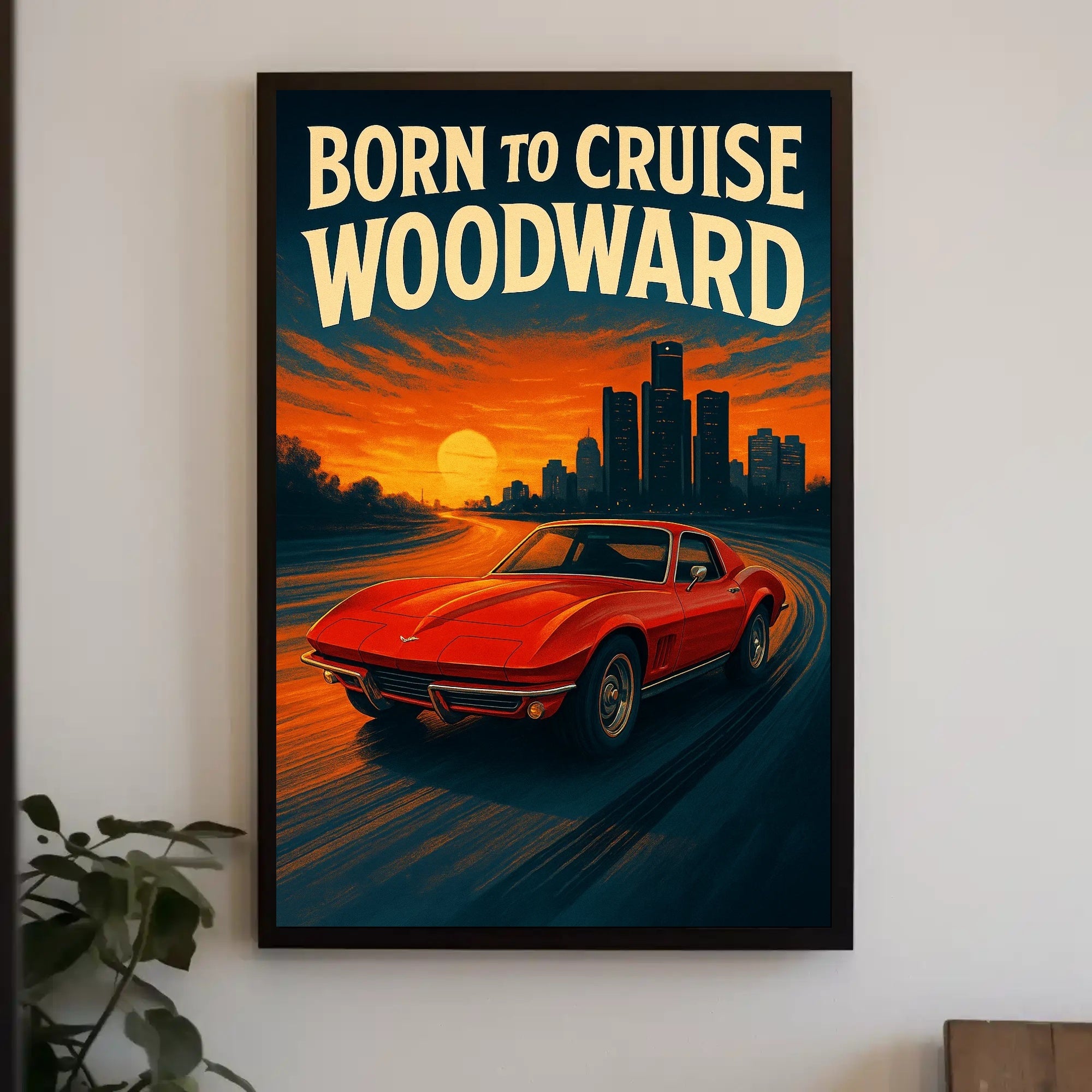 Born to Cruise Woodward Poster PosterGoat