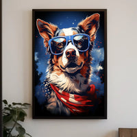 Patriotic Pup Poster