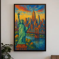 Statue of Liberty New York City Poster Modern Wall Art
