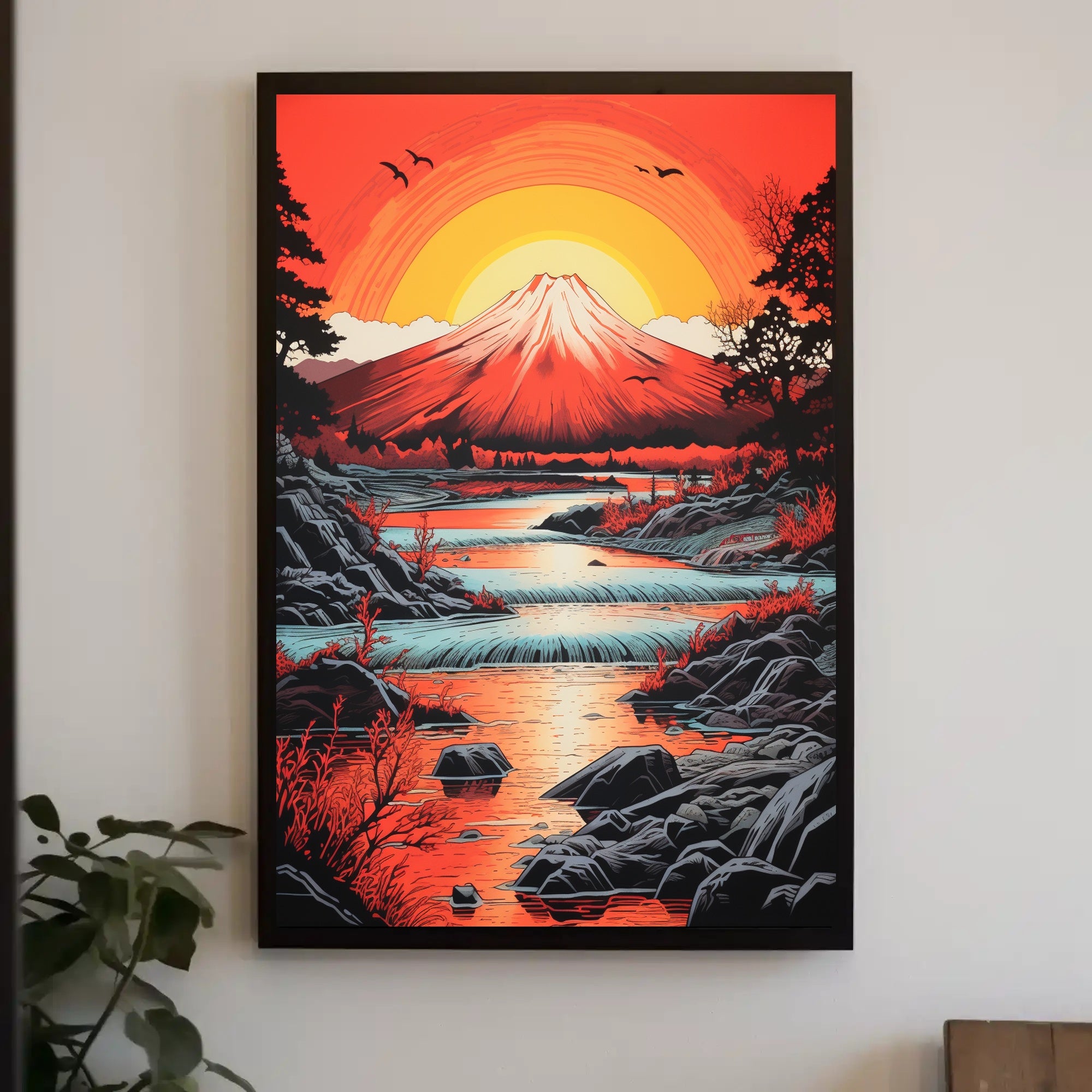 Mount Fuji Serenity Japanese Travel Poster