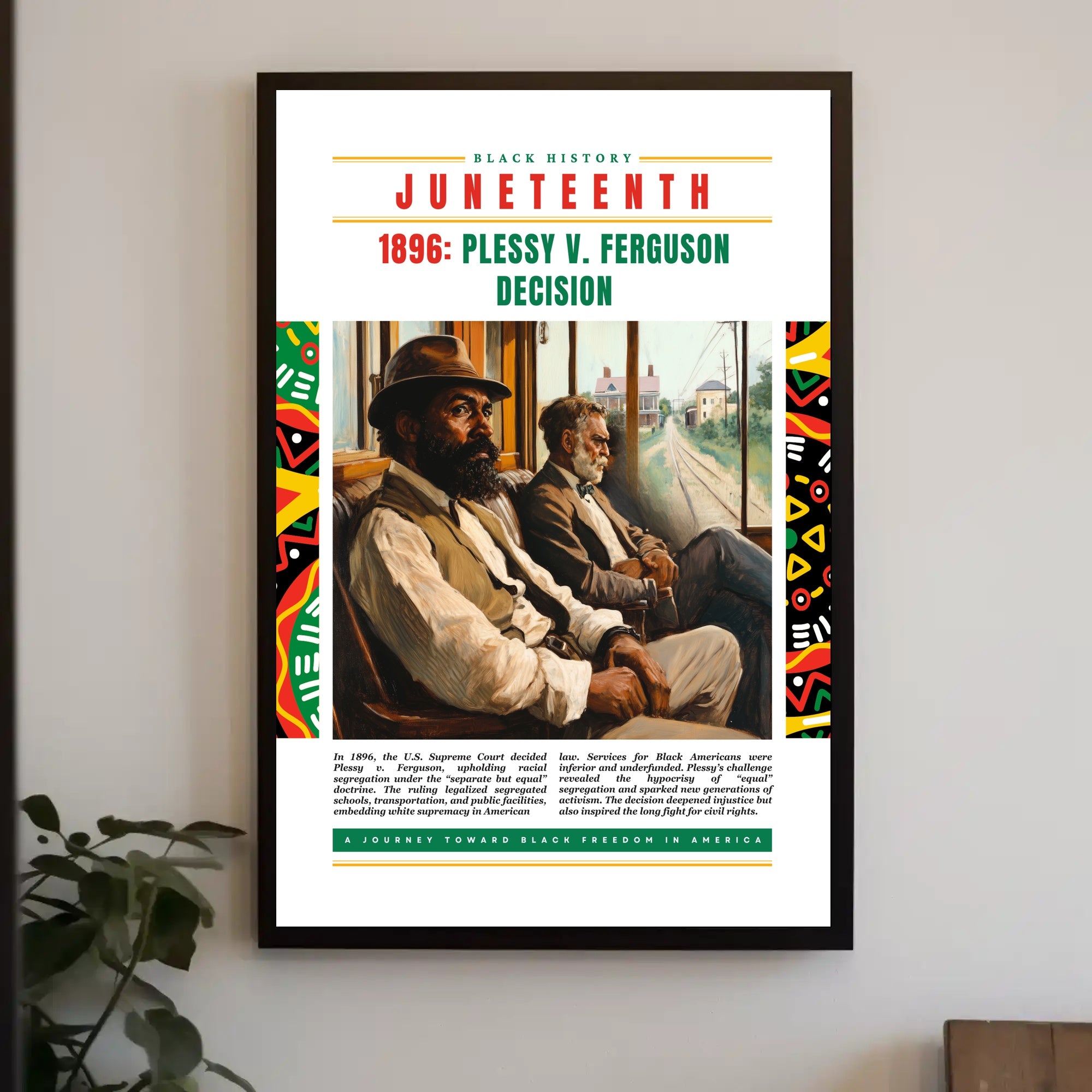 Historic 1896 Plessy Decision Cultural or Heritage Poster