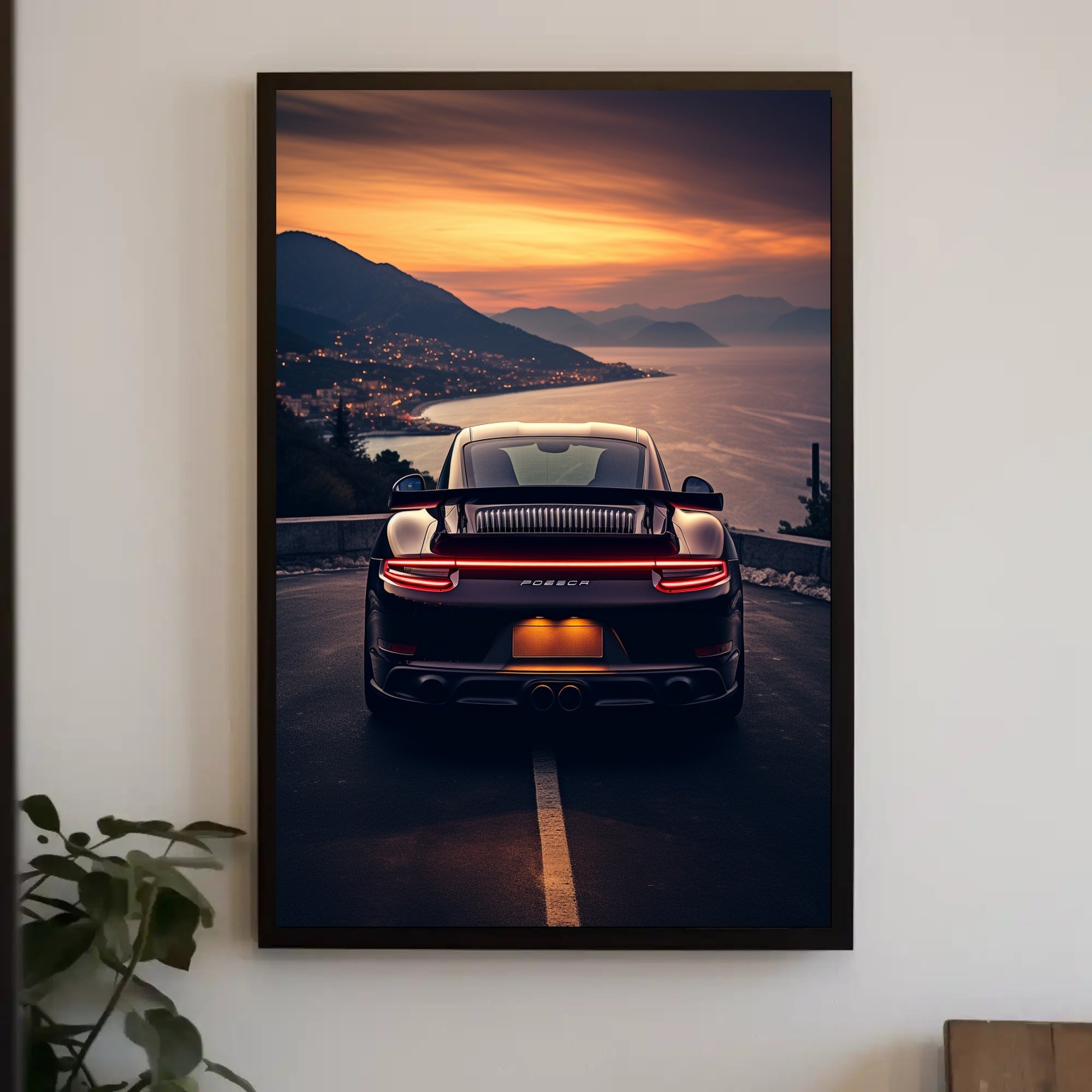 Coastal Drive at Sunset Poster PosterGoat