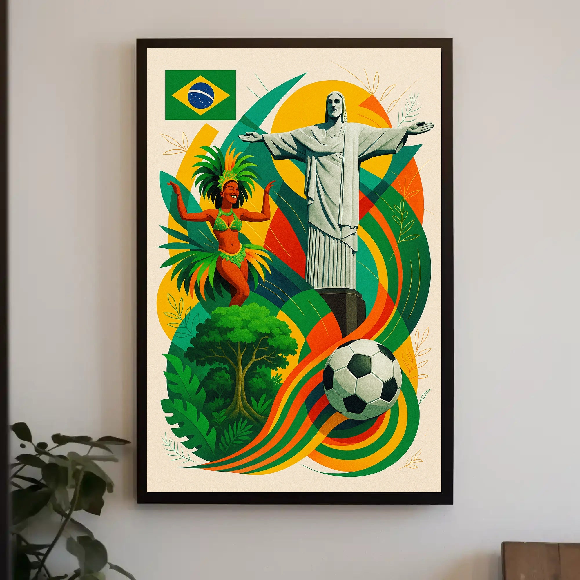 Vibrant Brazil Poster PosterGoat