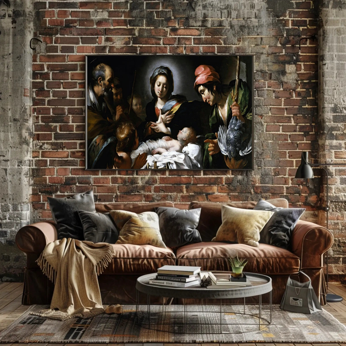 Nativity Scene in Classic Baroque Religious Art Poster