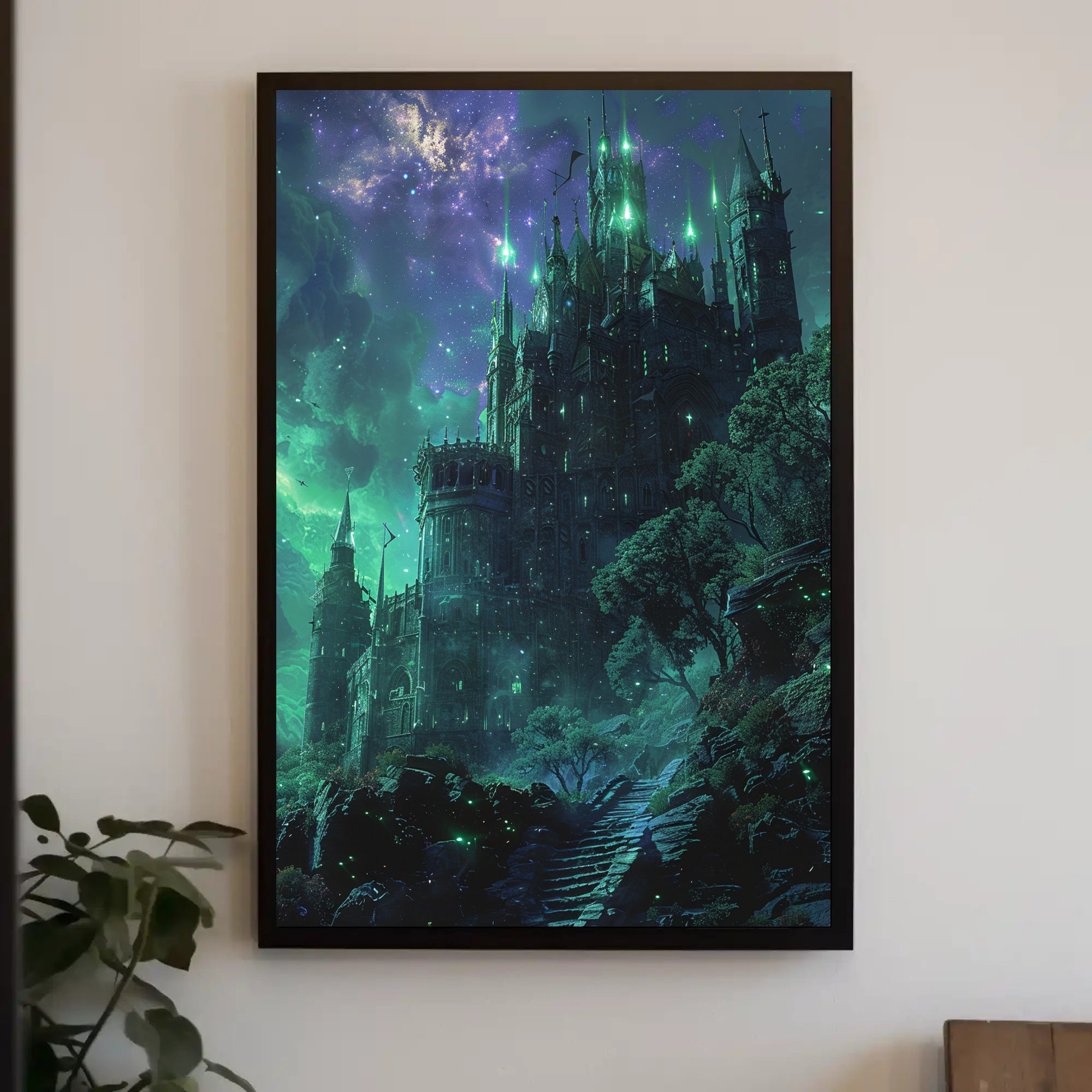 Majestic Dusk Mountain Impressionist Landscape Art Poster PosterGoat