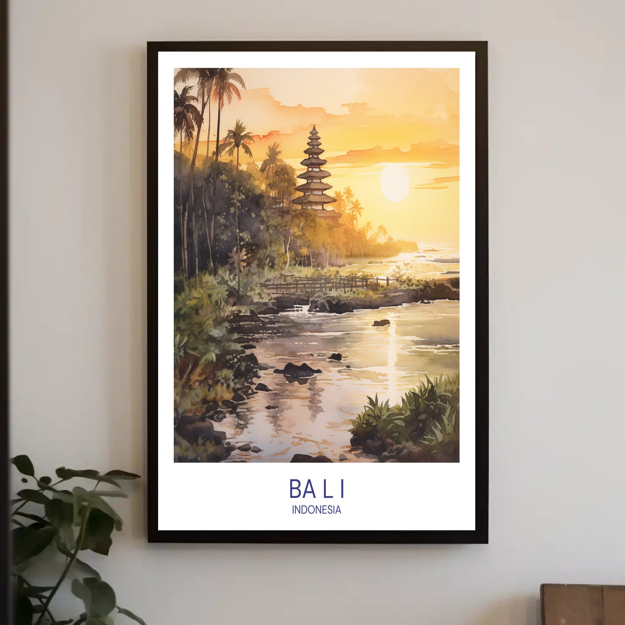 Bali Paradise at Sunset Travel Poster PosterGoat