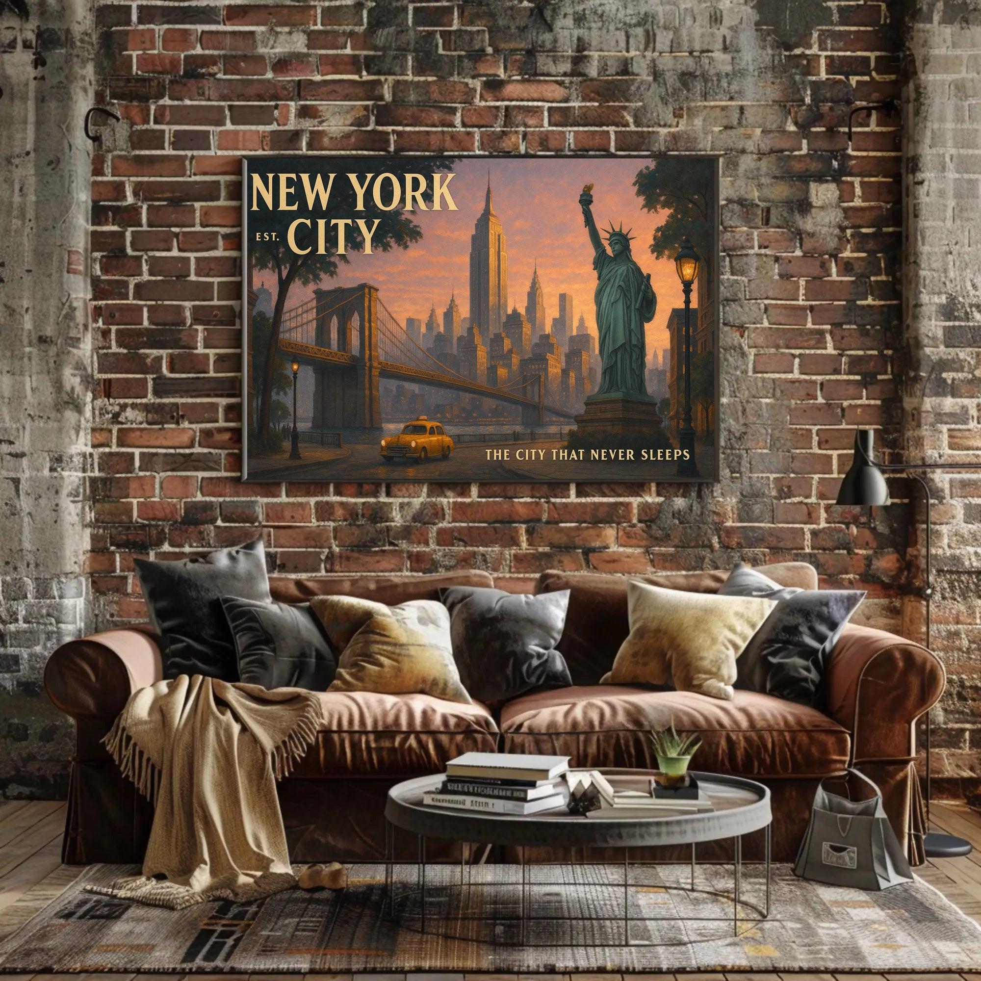 Iconic New York City Travel Poster Print