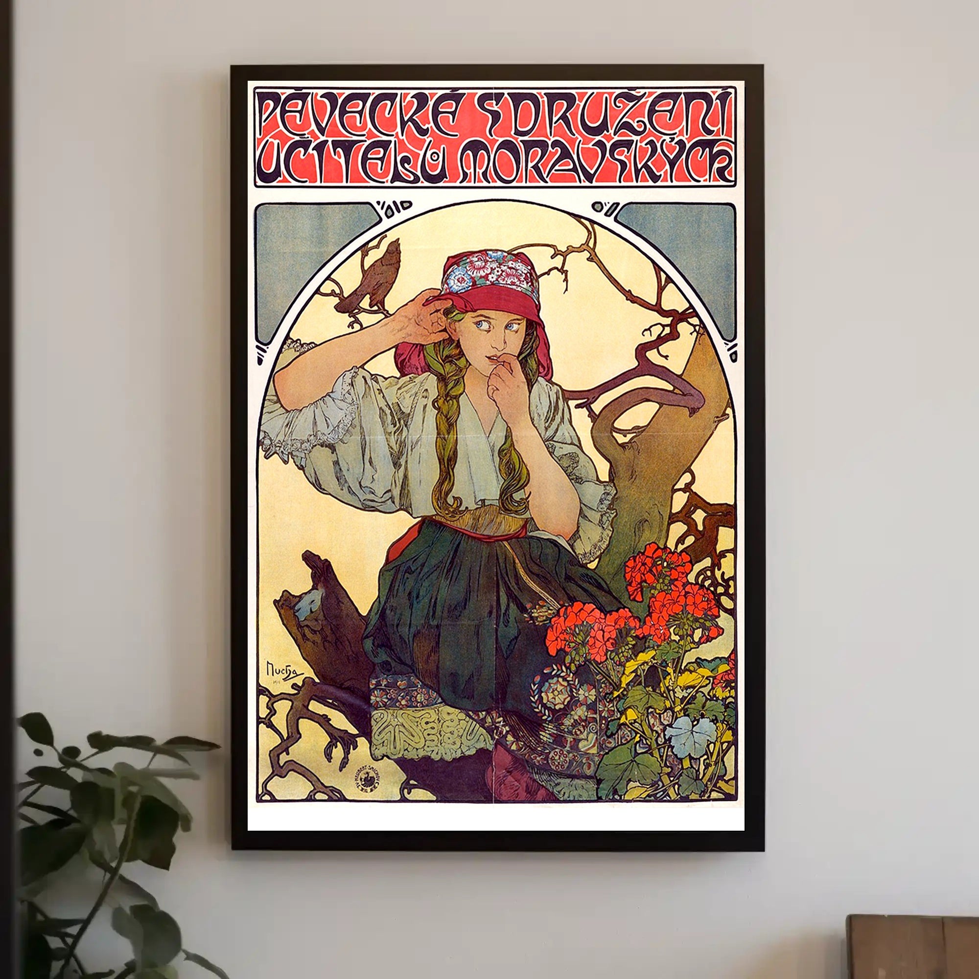 Moravian Singing Teachers Poster Art Nouveau Print