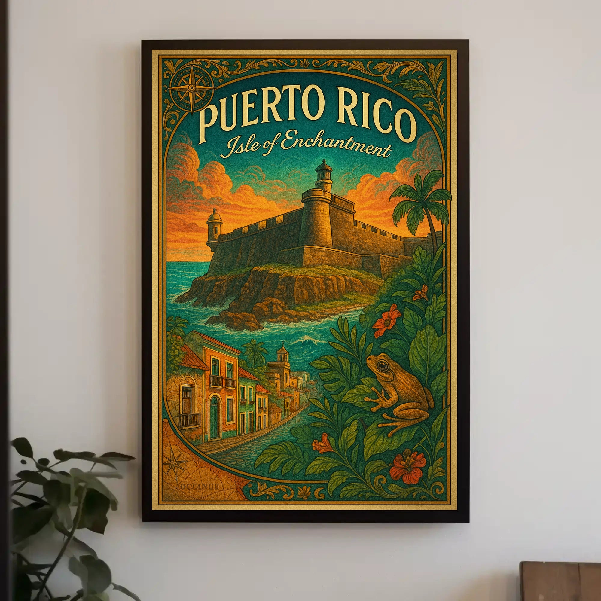 Isle of Enchantment Puerto Rico Travel Poster