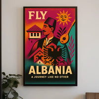Travel to Vibrant Albania Artistic Cultural Heritage Poster PosterGoat