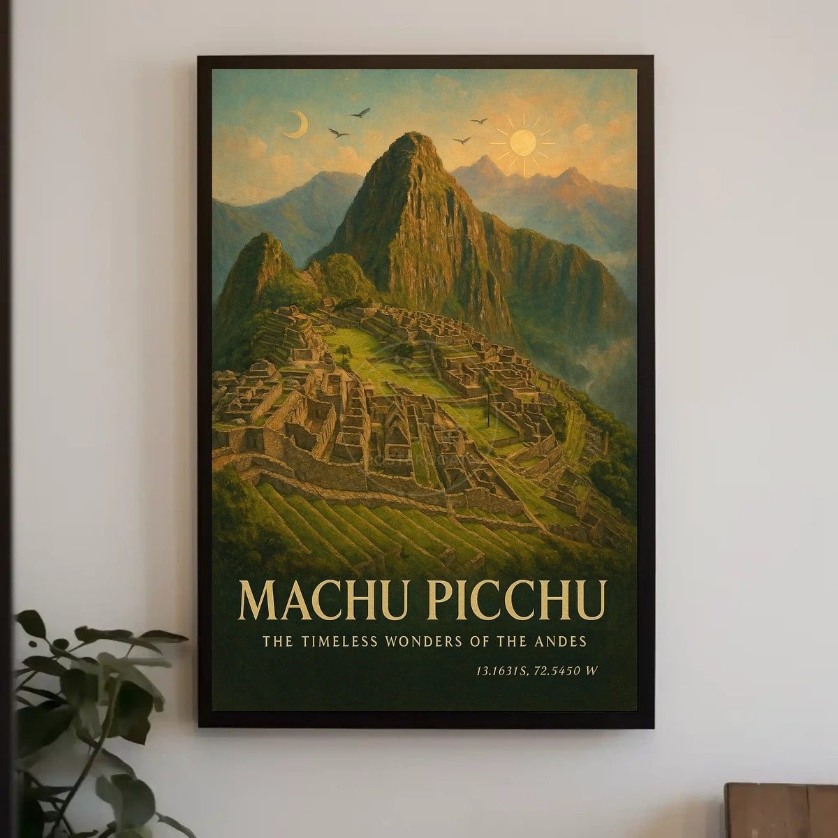 Machu Picchu Vintage Art Travel Poster