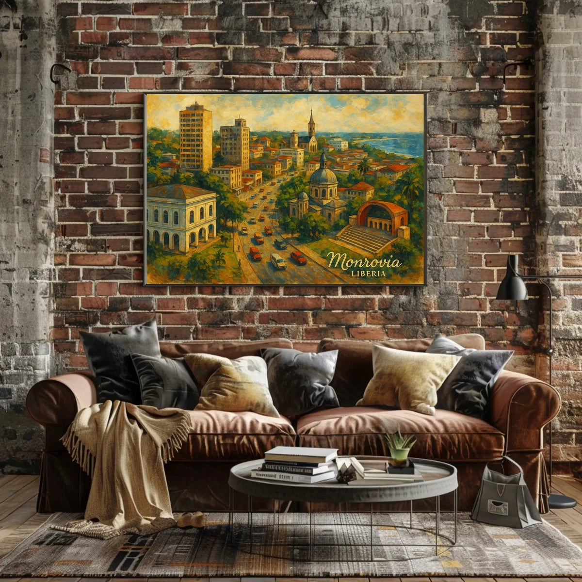 Monrovia Cityscape Vibrant Wanderlust Photography Poster