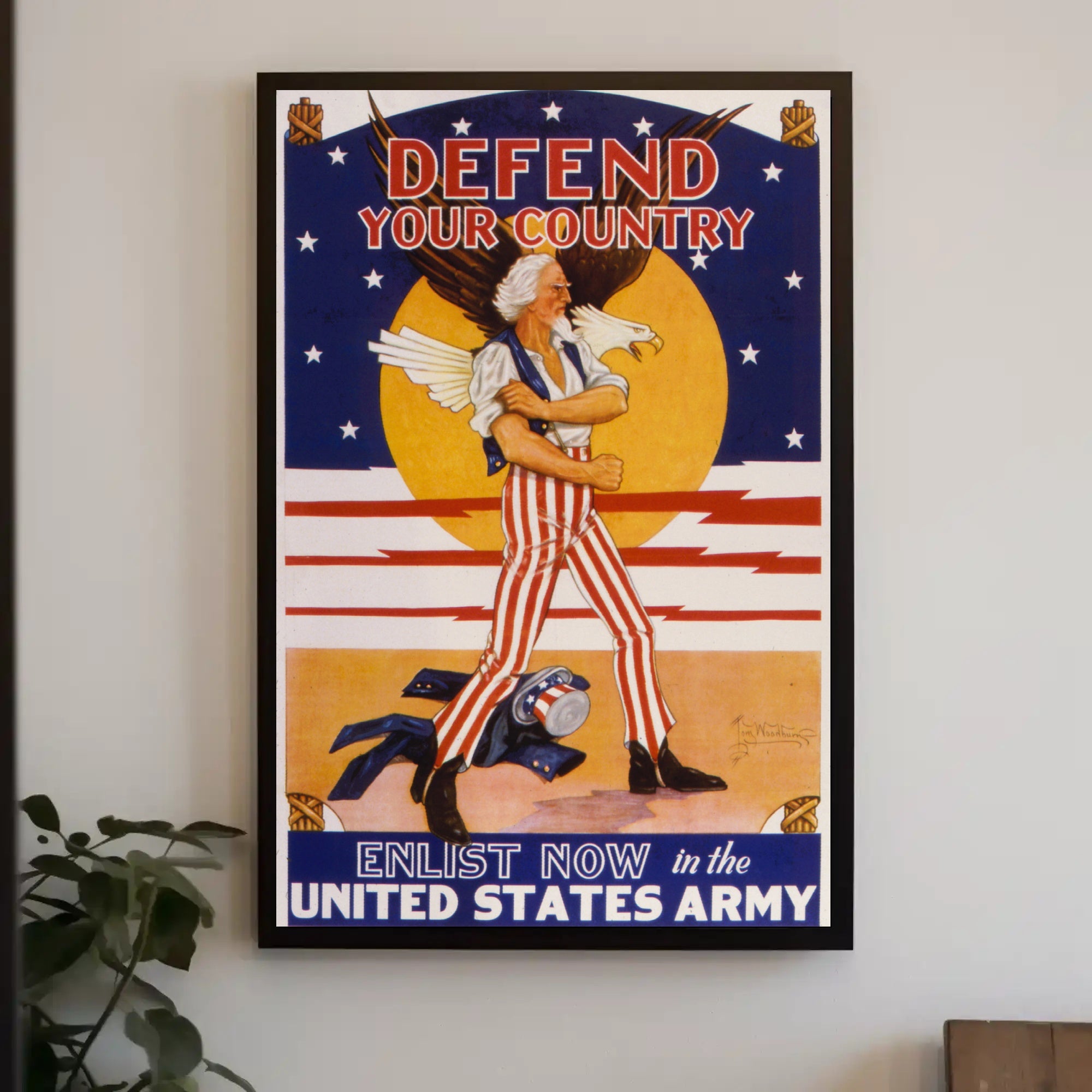 Patriotic Uncle Sam Military Recruitment Poster