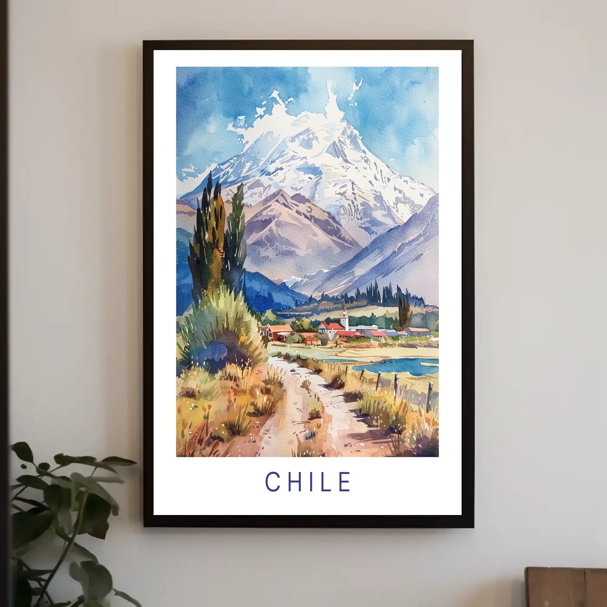 Majestic Andes Mountain Landscape Travel Poster PosterGoat