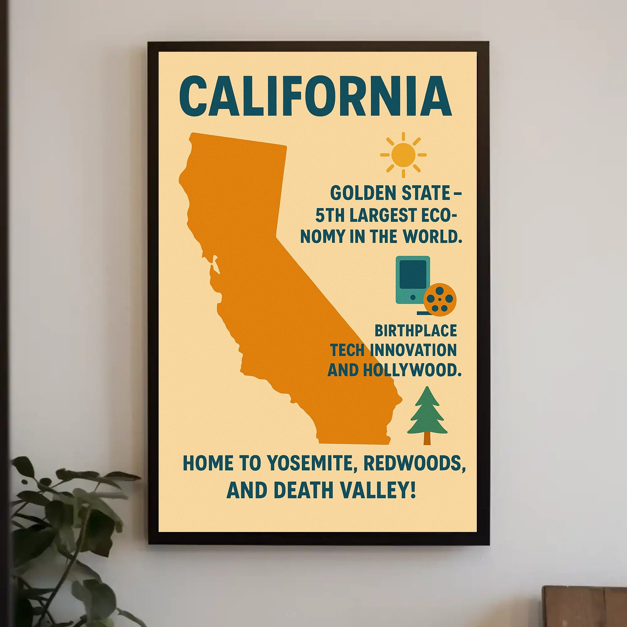 California The Golden State Poster PosterGoat