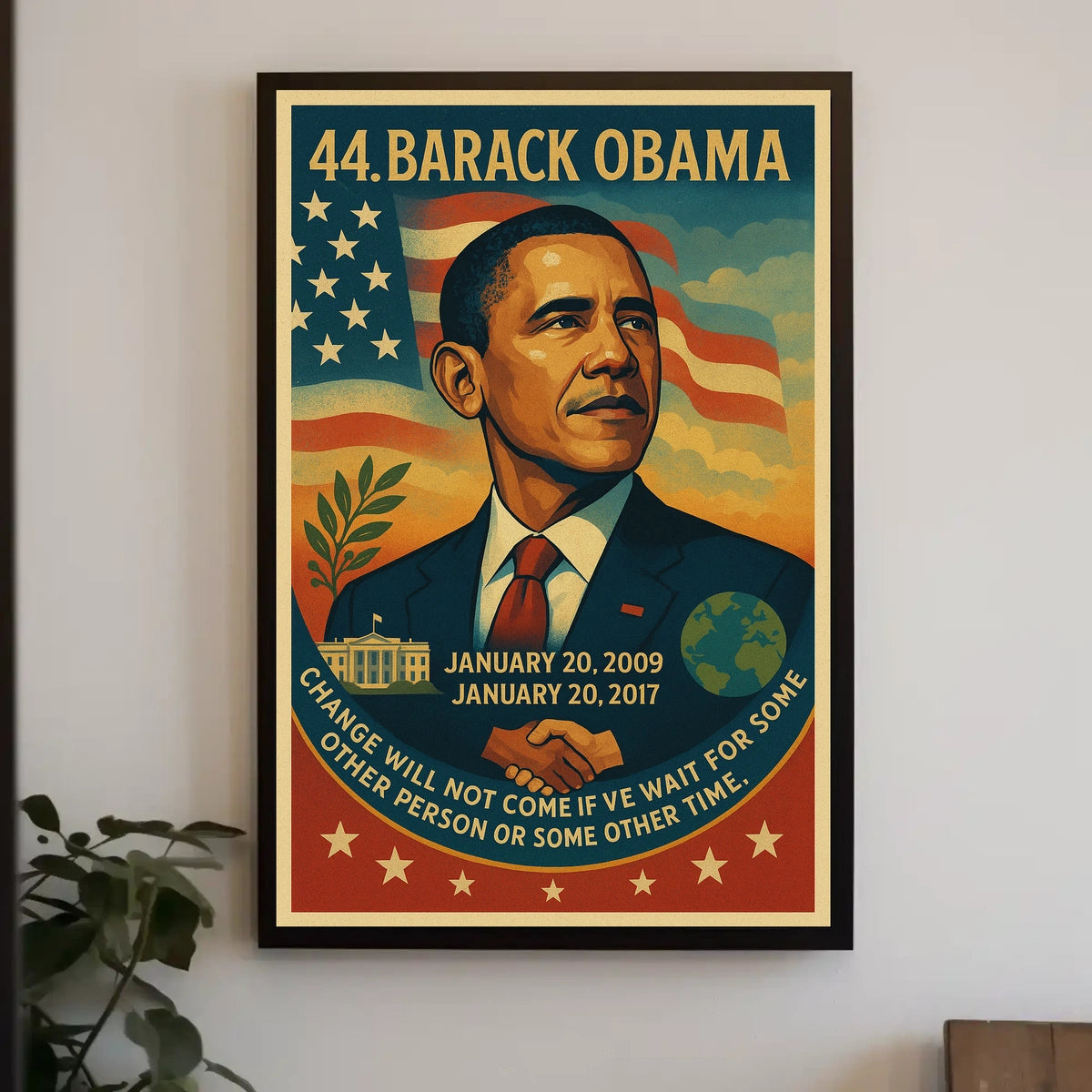 Stylized Art of U.S. President Poster