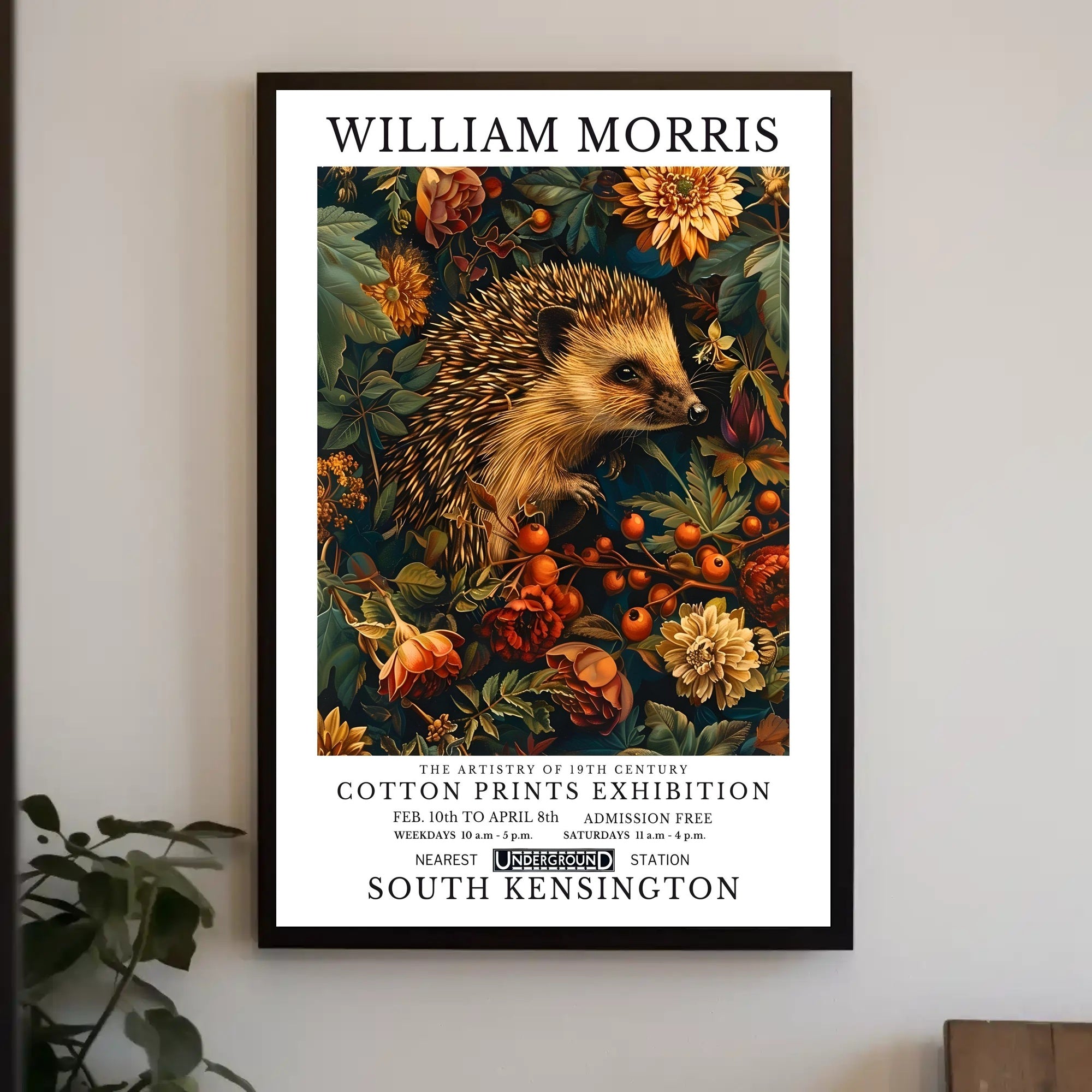 William Morris Hedgehog Art Print Cultural or Heritage Poster