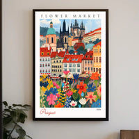 Flower Market in Prague Poster PosterGoat