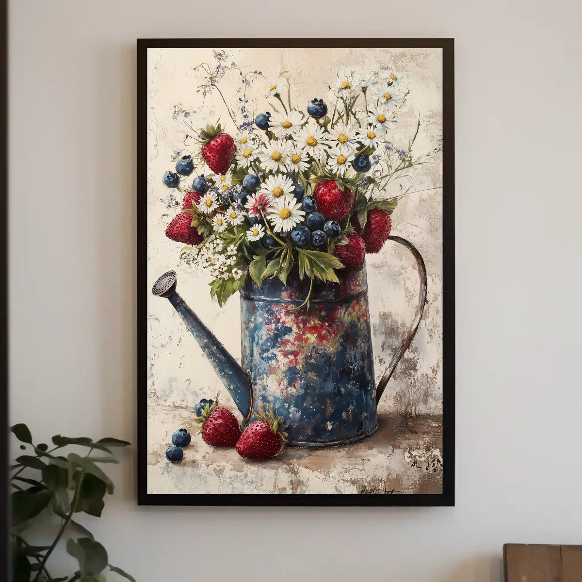 metal watering can Poster